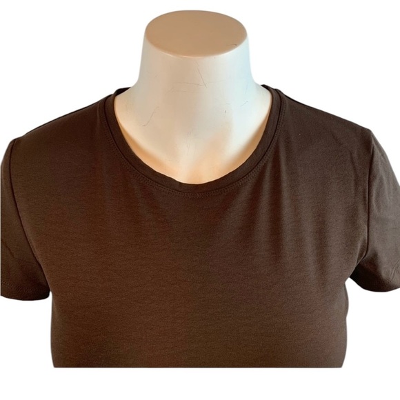 Apt 9 Stretchy Chocolate Brown Stretch T-Shirt- Small - Picture 2 of 6